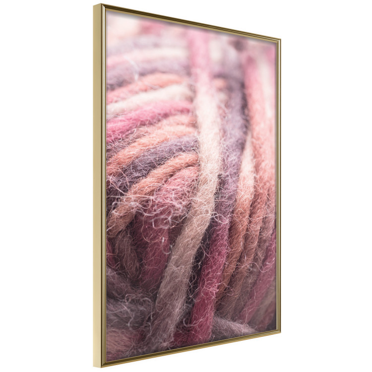 Wall Poster Yarn - colorful composition with natural fiber in shades of pink 116705 additionalImage 14