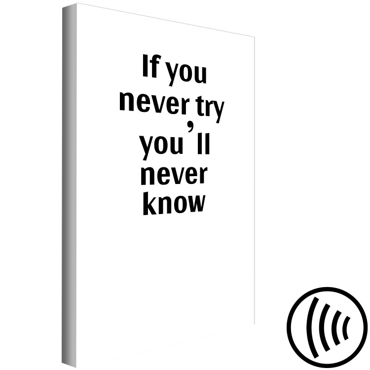 Canvas Art Print If You Never Try You'll Never Know (1 Part) Vertical 116805 additionalImage 6