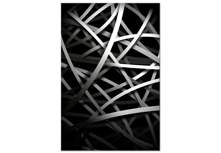 Canvas Print Industrial Art (1-part) - Black and White Motif in Abstraction 117505