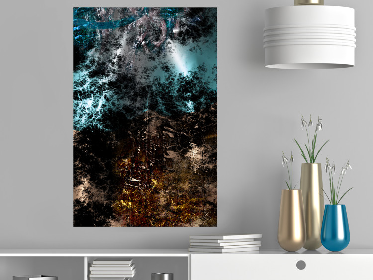 Poster Andromeda - abstract composition with space in dark colors 117605 additionalImage 17