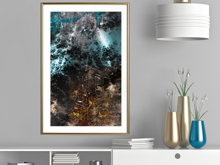Poster Andromeda - abstract composition with space in dark colors 117605 additionalImage 13