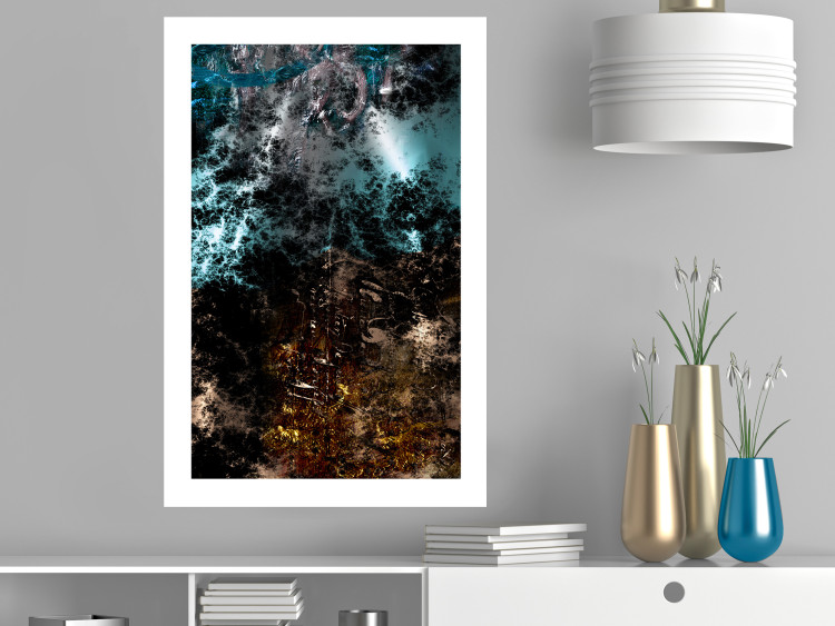 Poster Andromeda - abstract composition with space in dark colors 117605 additionalImage 2