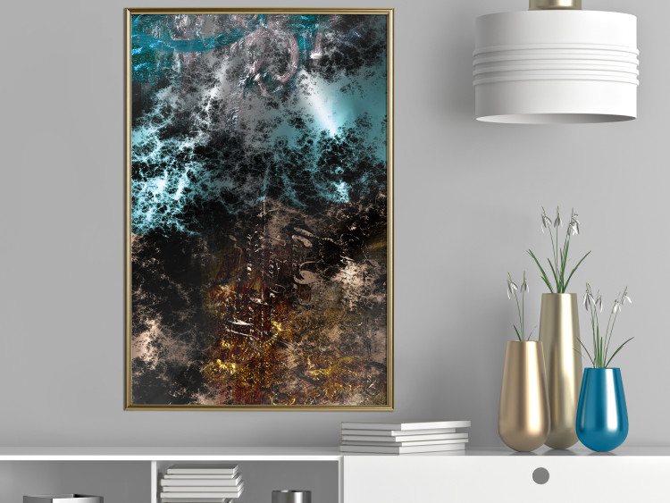 Poster Andromeda - abstract composition with space in dark colors 117605 additionalImage 5