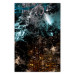 Poster Andromeda - abstract composition with space in dark colors 117605