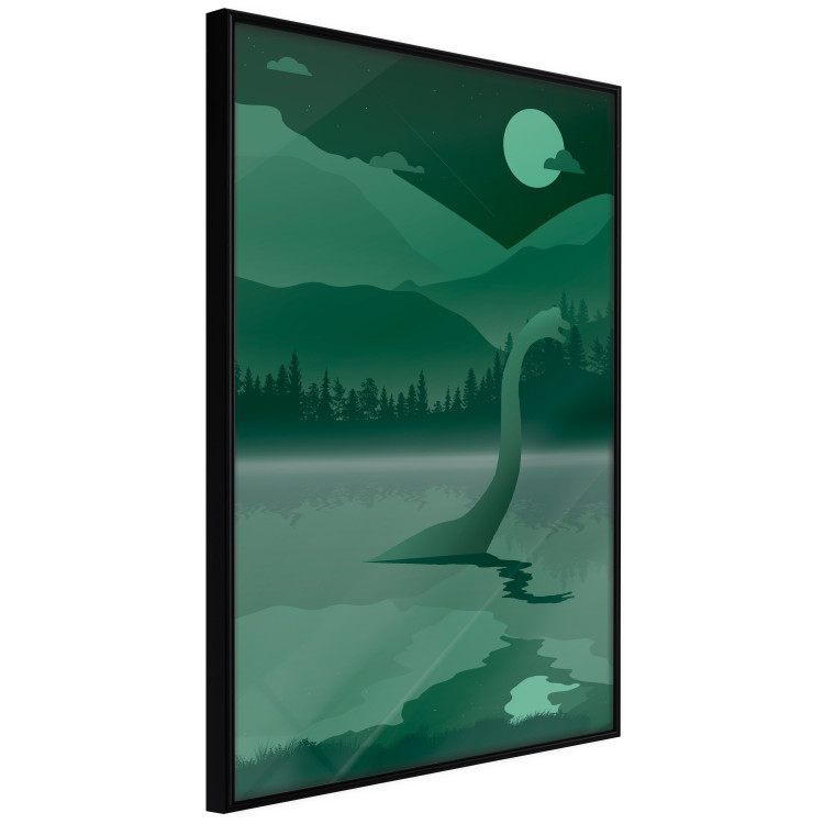 Wall Poster Loch Ness - green fantasy with a dinosaur in the water and mountains in the background 118005 additionalImage 9