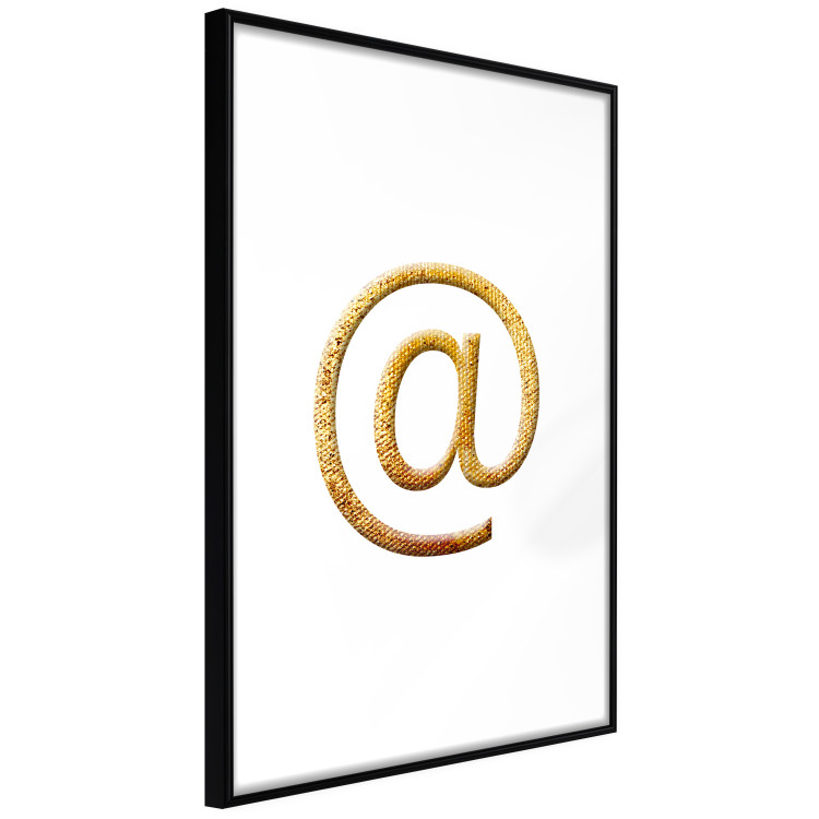 Poster You've Got Mail - composition with a golden quill symbol on a white background 118305 additionalImage 13