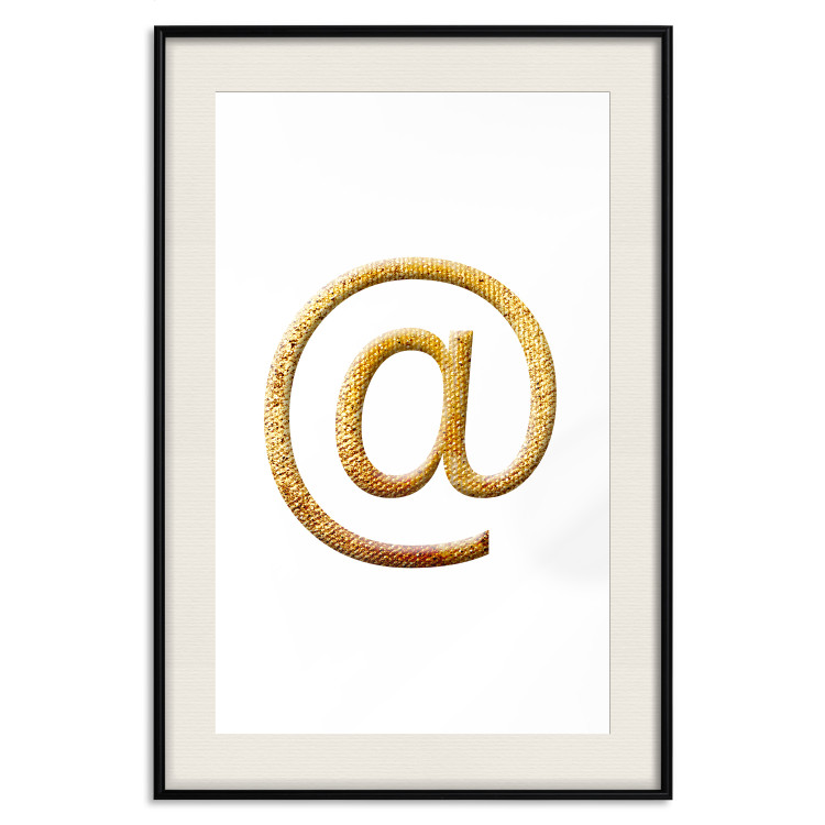 Poster You've Got Mail - composition with a golden quill symbol on a white background 118305 additionalImage 18