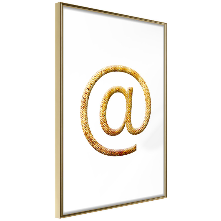 Poster You've Got Mail - composition with a golden quill symbol on a white background 118305 additionalImage 14