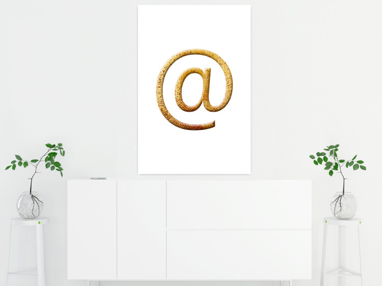 Poster You've Got Mail - composition with a golden quill symbol on a white background 118305 additionalImage 23
