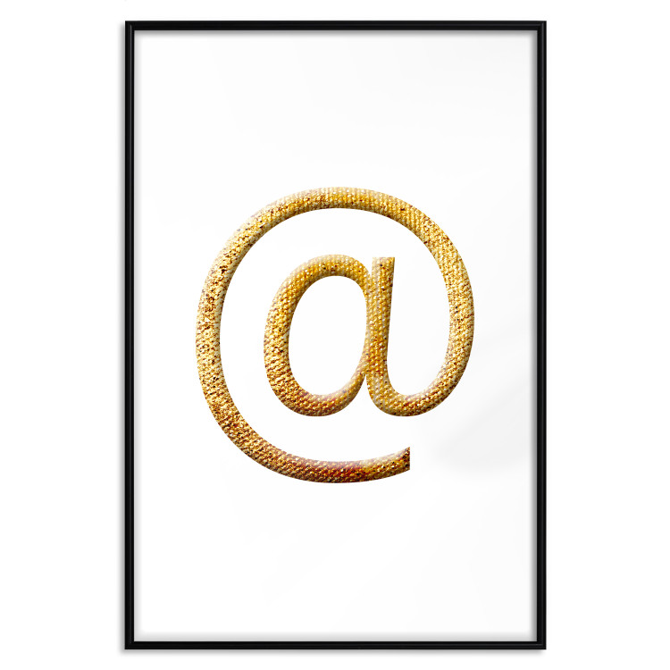 Poster You've Got Mail - composition with a golden quill symbol on a white background 118305 additionalImage 24