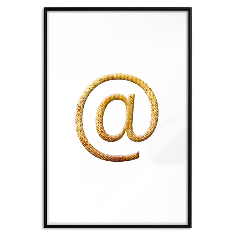 Poster You've Got Mail - composition with a golden quill symbol on a white background 118305 additionalImage 17