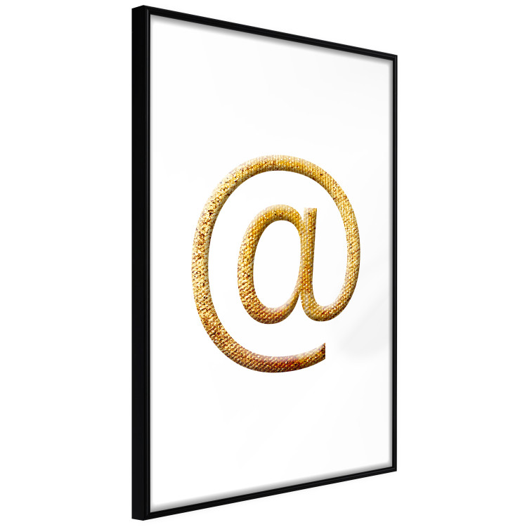 Poster You've Got Mail - composition with a golden quill symbol on a white background 118305 additionalImage 10