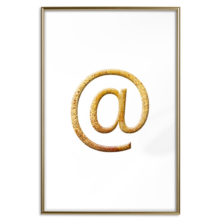 Poster You've Got Mail - composition with a golden quill symbol on a white background 118305 additionalImage 16