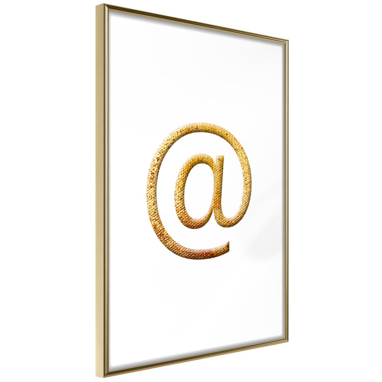 Poster You've Got Mail - composition with a golden quill symbol on a white background 118305 additionalImage 8