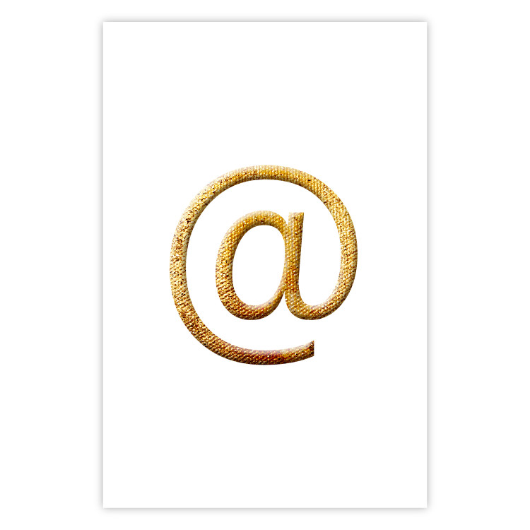 Poster You've Got Mail - composition with a golden quill symbol on a white background 118305 additionalImage 19