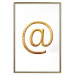 Poster You've Got Mail - composition with a golden quill symbol on a white background 118305 additionalThumb 16