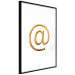 Poster You've Got Mail - composition with a golden quill symbol on a white background 118305 additionalThumb 11