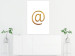Poster You've Got Mail - composition with a golden quill symbol on a white background 118305 additionalThumb 2
