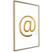 Poster You've Got Mail - composition with a golden quill symbol on a white background 118305 additionalThumb 14