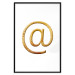 Poster You've Got Mail - composition with a golden quill symbol on a white background 118305 additionalThumb 24