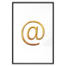 Poster You've Got Mail - composition with a golden quill symbol on a white background 118305 additionalThumb 17
