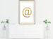 Poster You've Got Mail - composition with a golden quill symbol on a white background 118305 additionalThumb 21