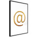 Poster You've Got Mail - composition with a golden quill symbol on a white background 118305 additionalThumb 10
