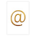 Poster You've Got Mail - composition with a golden quill symbol on a white background 118305