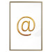 Poster You've Got Mail - composition with a golden quill symbol on a white background 118305 additionalThumb 14