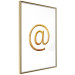 Poster You've Got Mail - composition with a golden quill symbol on a white background 118305 additionalThumb 8