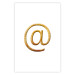Poster You've Got Mail - composition with a golden quill symbol on a white background 118305 additionalThumb 19