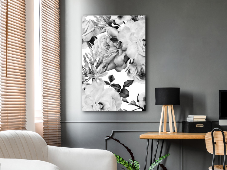 Canvas Print Elegant flower buds - elegant graphic with a floral motif 123805 additionalImage 3