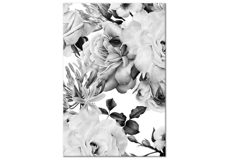 Canvas Print Elegant flower buds - elegant graphic with a floral motif 123805
