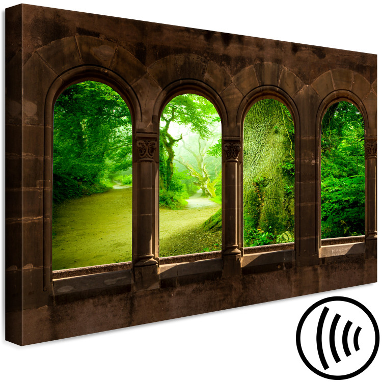 Canvas Print Jungle view windows - a photograph of architecture and tropical forest 124005 additionalImage 6