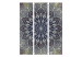 Folding Screen Imperial Pattern (3-piece) - oriental silver Mandala in Zen style 124105 additionalThumb 3