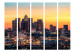 Room Separator Californian Evening II (5-piece) - sunset over the city 124205 additionalThumb 3