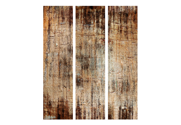 Folding Screen Tree Bark (3-piece) - wooden texture in warm colors 124305 additionalImage 3