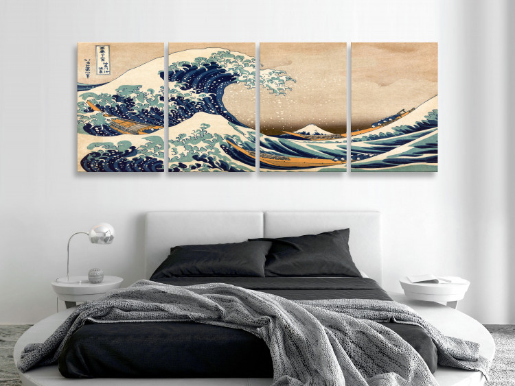 Canvas Print The Great Wave off Kanagawa (4 Parts) 125805 additionalImage 3