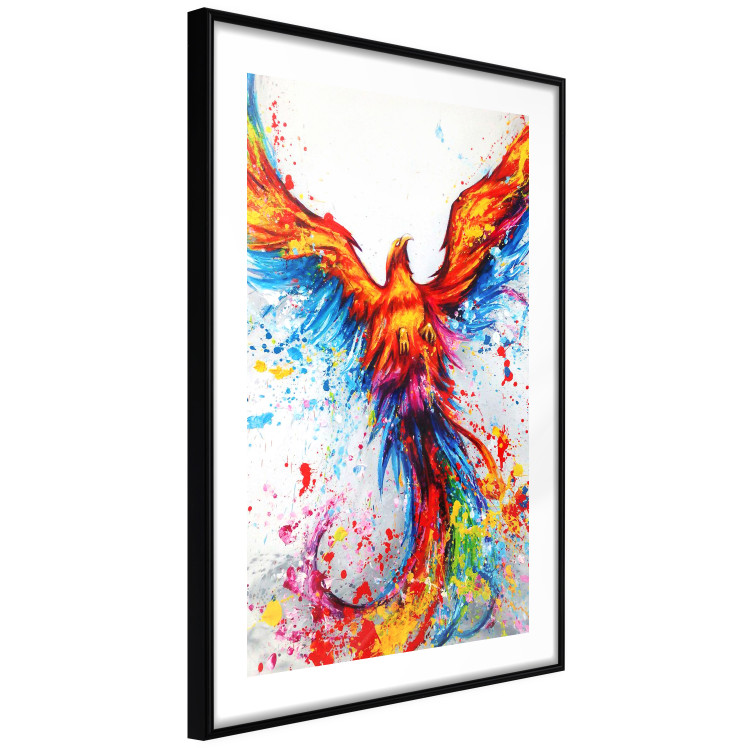 Wall Poster Phoenix - abstract multicolored bird on a white contrasting background 127205 additionalImage 6