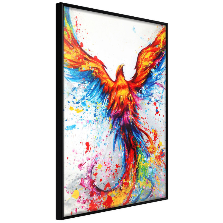 Wall Poster Phoenix - abstract multicolored bird on a white contrasting background 127205 additionalImage 11