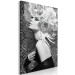Canvas Print Silver Princess (1-part) vertical - portrait of woman with flowers 127805 additionalThumb 2