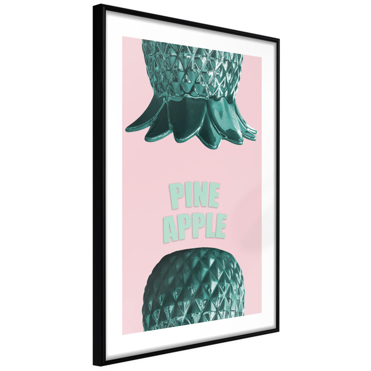 Poster Pine Apple - English inscriptions and turquoise pineapples on pastel background 127905 additionalImage 6