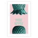 Poster Pine Apple - English inscriptions and turquoise pineapples on pastel background 127905 additionalThumb 19
