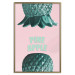 Poster Pine Apple - English inscriptions and turquoise pineapples on pastel background 127905 additionalThumb 17