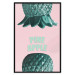 Poster Pine Apple - English inscriptions and turquoise pineapples on pastel background 127905 additionalThumb 16