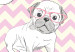Photo Wallpaper Cute dogs - a geometric pattern for kids with funny dogs 129005 additionalThumb 7