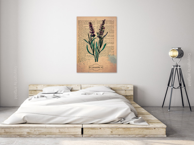 Canvas Lavender Memory (1-part) vertical - lavender in vintage style 129405 additionalImage 3