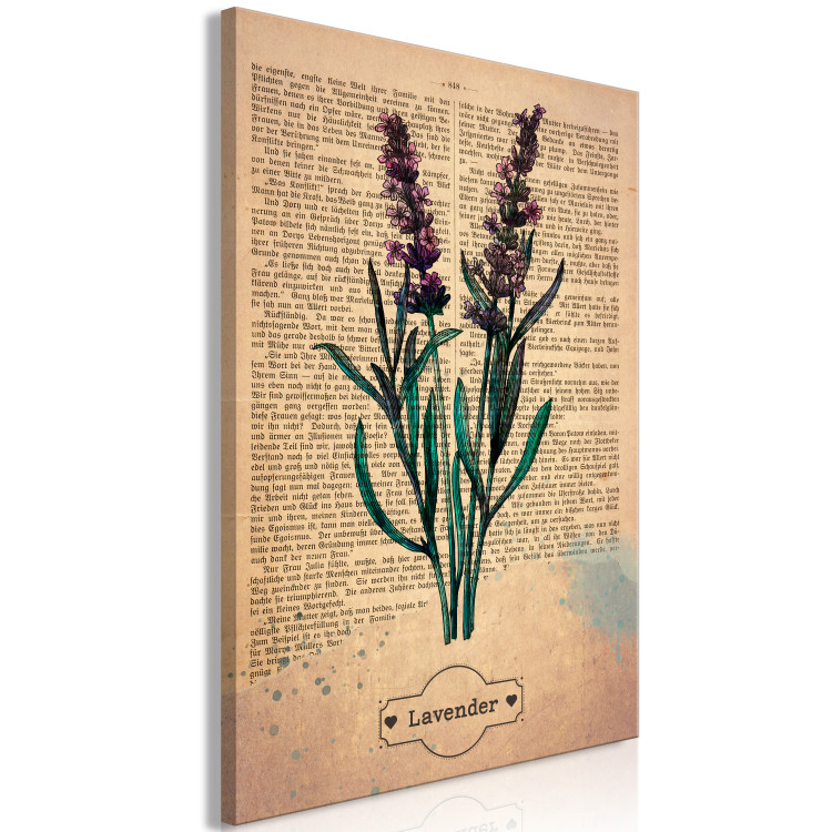 Canvas Lavender Memory (1-part) vertical - lavender in vintage style 129405 additionalImage 2