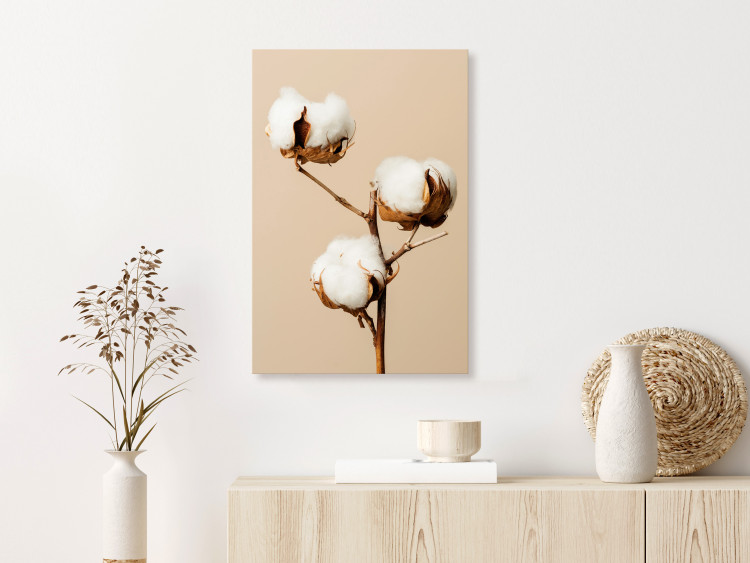 Canvas Print Soft Saturation (1-piece) Vertical - white flower in boho style 130505 additionalImage 3