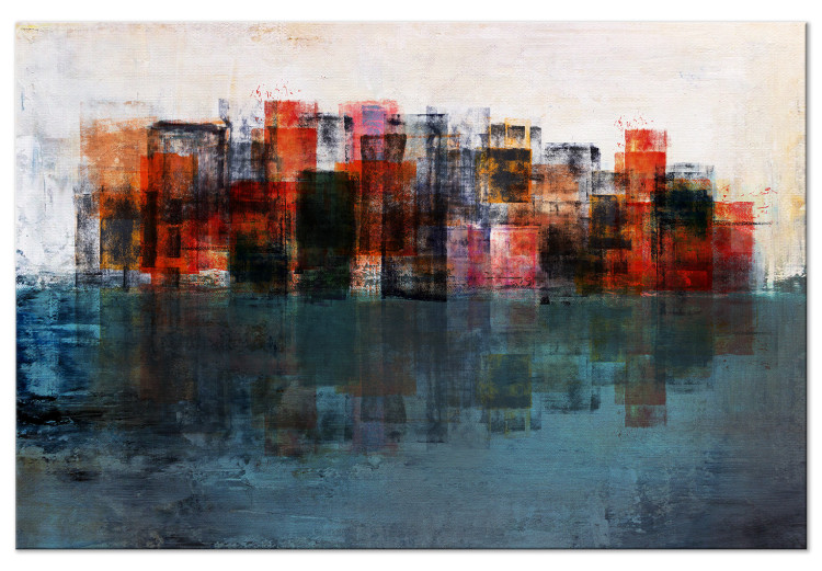Canvas Print Forest of Skyscrapers (1-piece) Wide - abstraction of colorful skyscrapers 131705